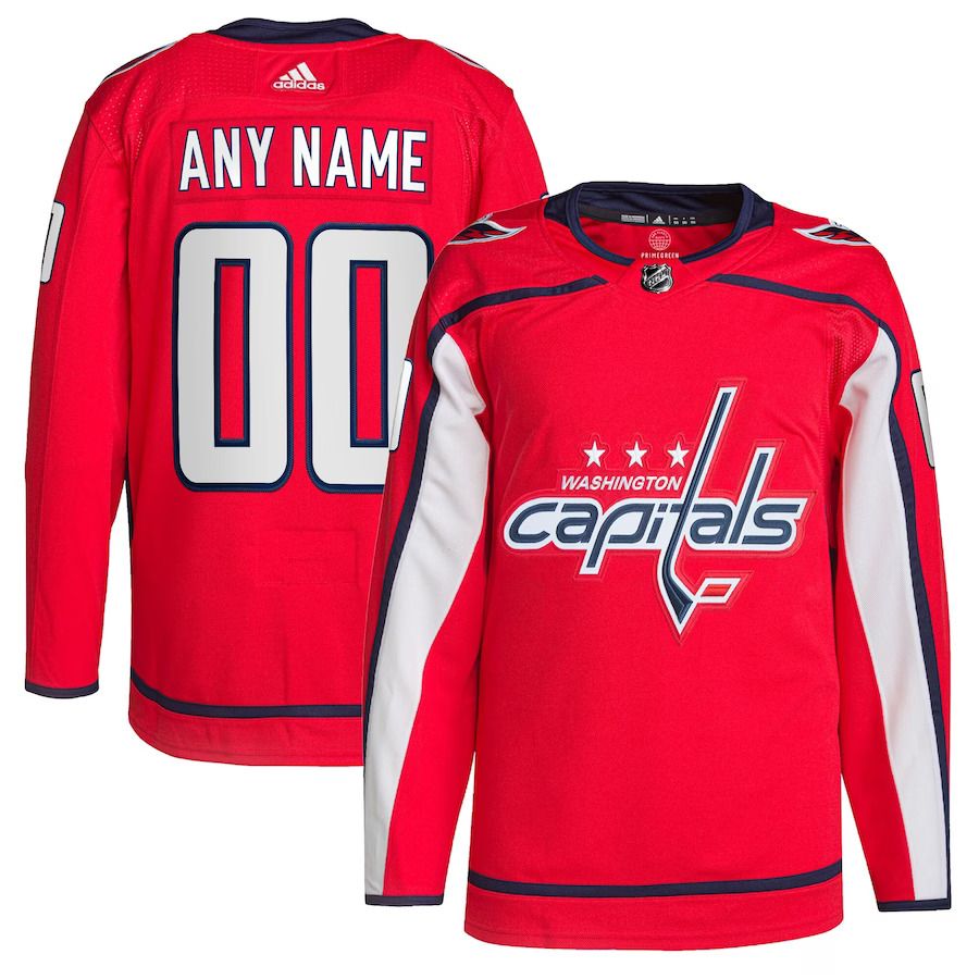 Men Washington Capitals adidas Red Home Primegreen Authentic Pro Custom NHL Jersey